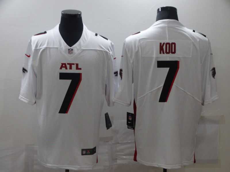 Men Atlanta Falcons 7 Koo White Nike Limited Vapor Untouchable NFL Jerseys